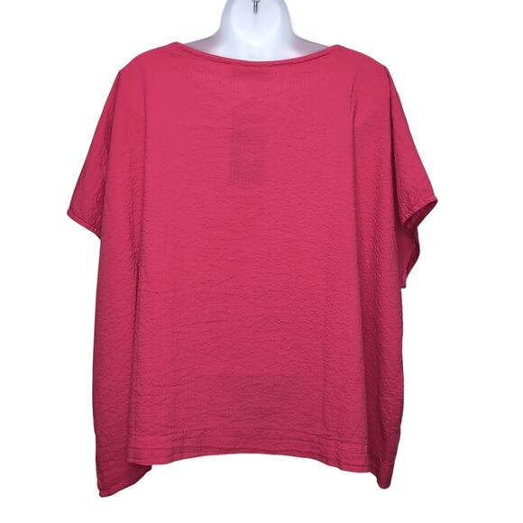 Bryn Walker Bessie Shirt Size XXL Lantana Pink Button Front Lagenlook NEW NWT - Picture 3 of 16